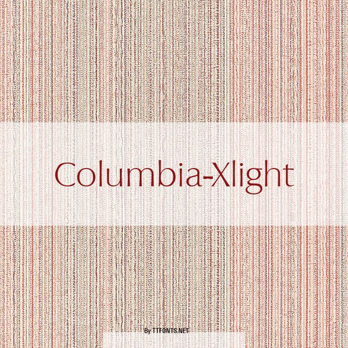Columbia-Xlight example