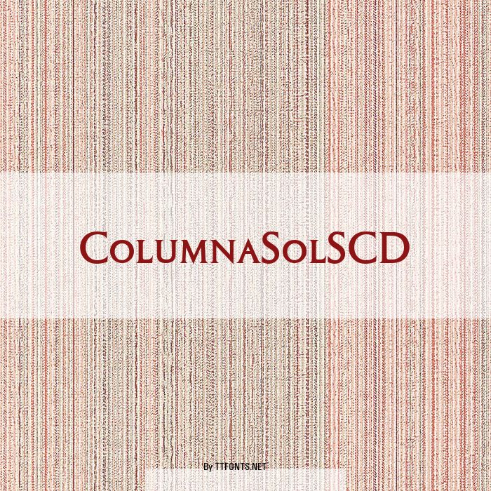 ColumnaSolSCD example