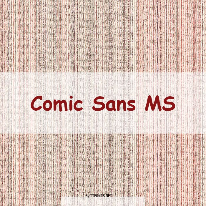 Comic Sans MS example