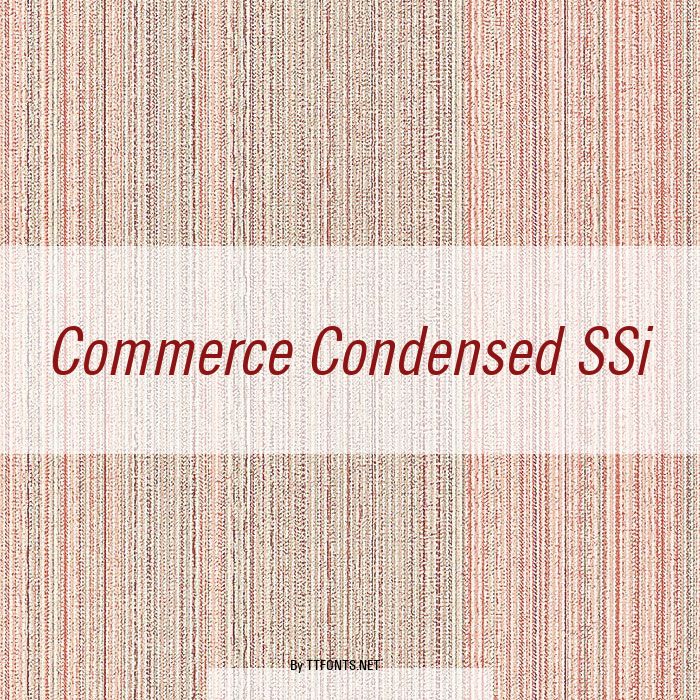 Commerce Condensed SSi example