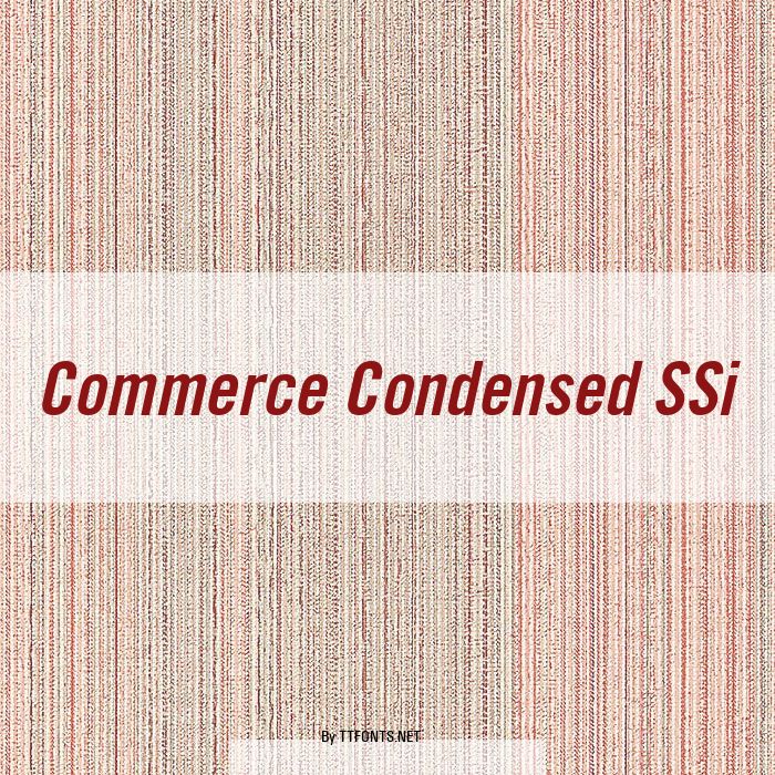 Commerce Condensed SSi example