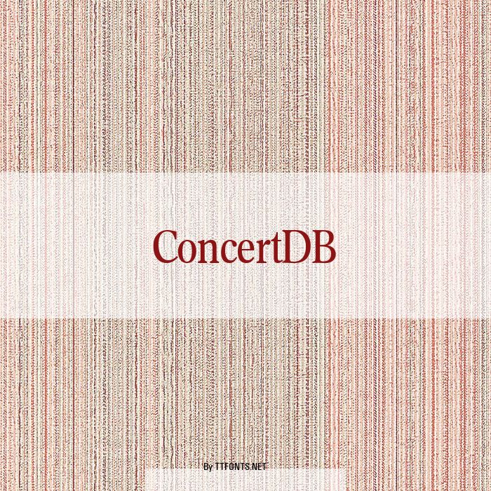 ConcertDB example