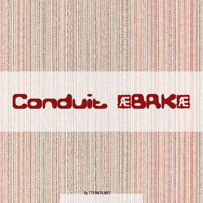 Conduit (BRK) example