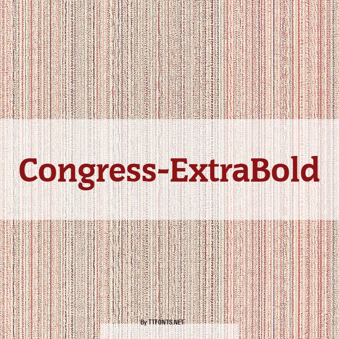 Congress-ExtraBold example