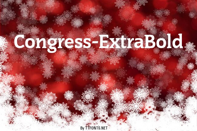 Congress-ExtraBold example