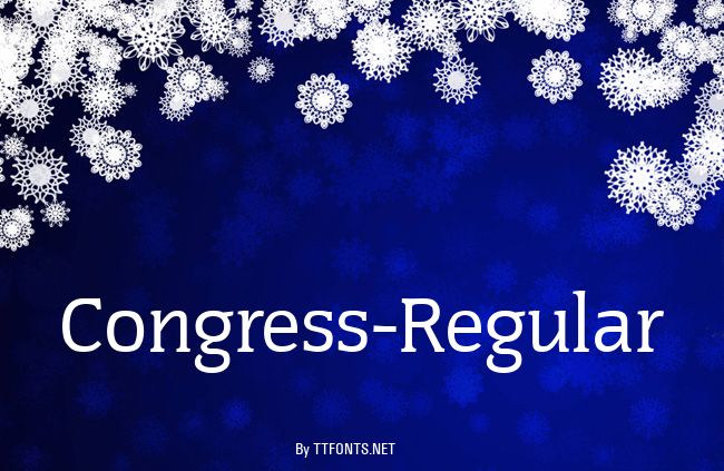 Congress-Regular example