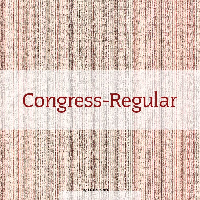 Congress-Regular example