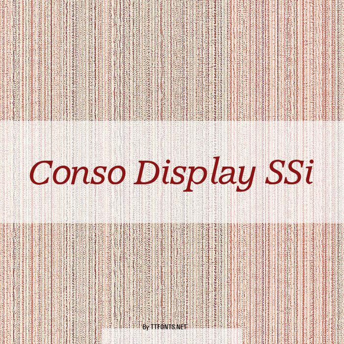 Conso Display SSi example
