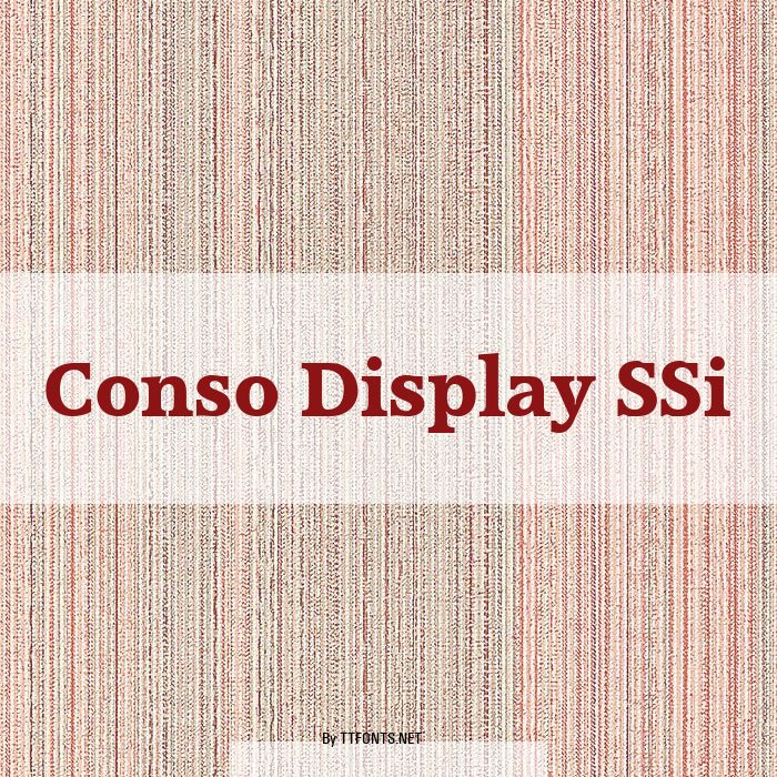 Conso Display SSi example