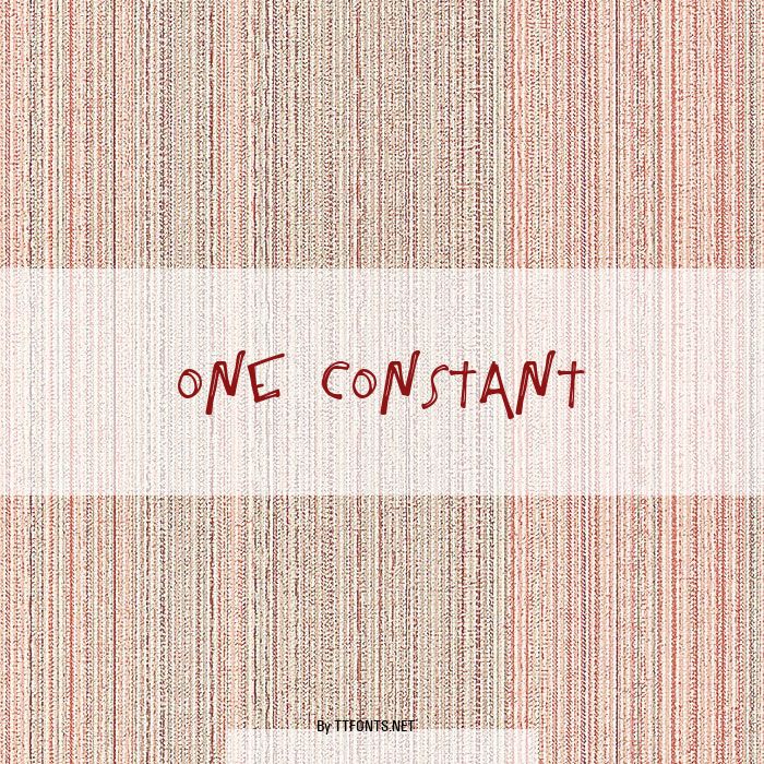 One Constant example