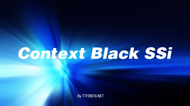 Context Black SSi example
