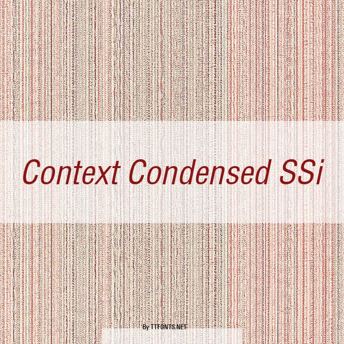 Context Condensed SSi example