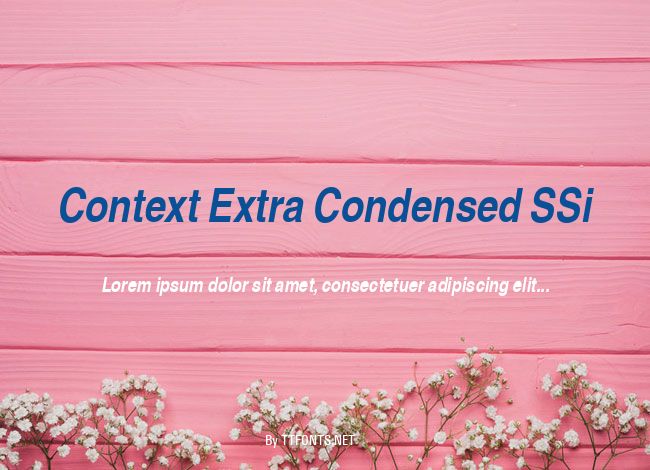 Context Extra Condensed SSi example