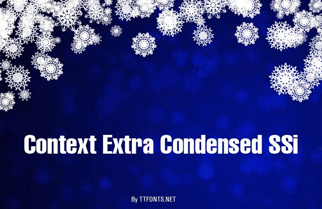 Context Extra Condensed SSi example