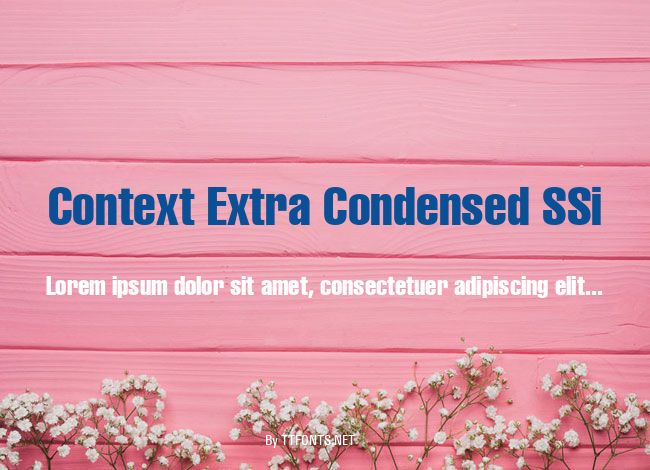 Context Extra Condensed SSi example
