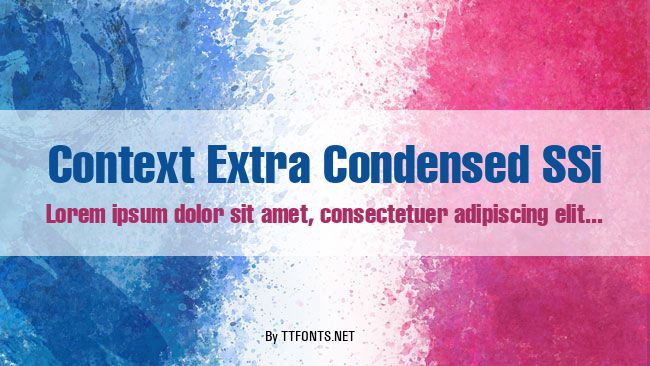 Context Extra Condensed SSi example