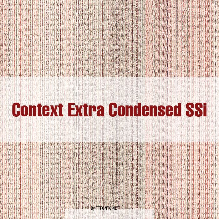 Context Extra Condensed SSi example