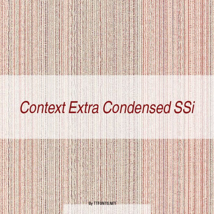 Context Extra Condensed SSi example