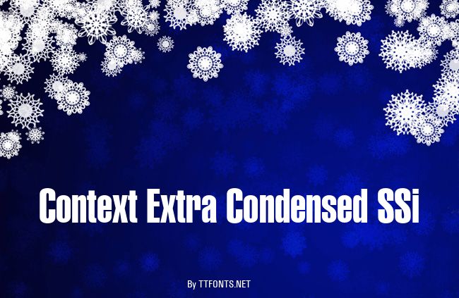 Context Extra Condensed SSi example