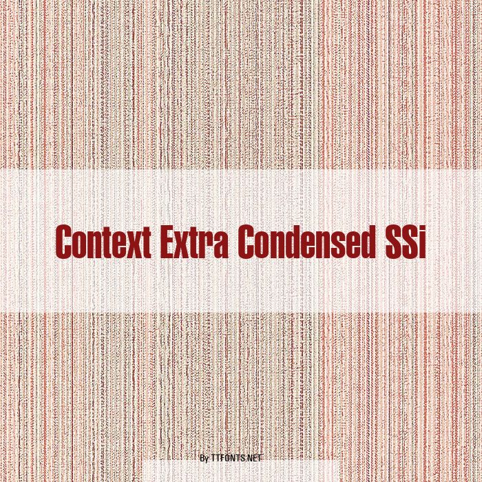 Context Extra Condensed SSi example