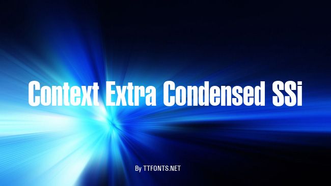 Context Extra Condensed SSi example