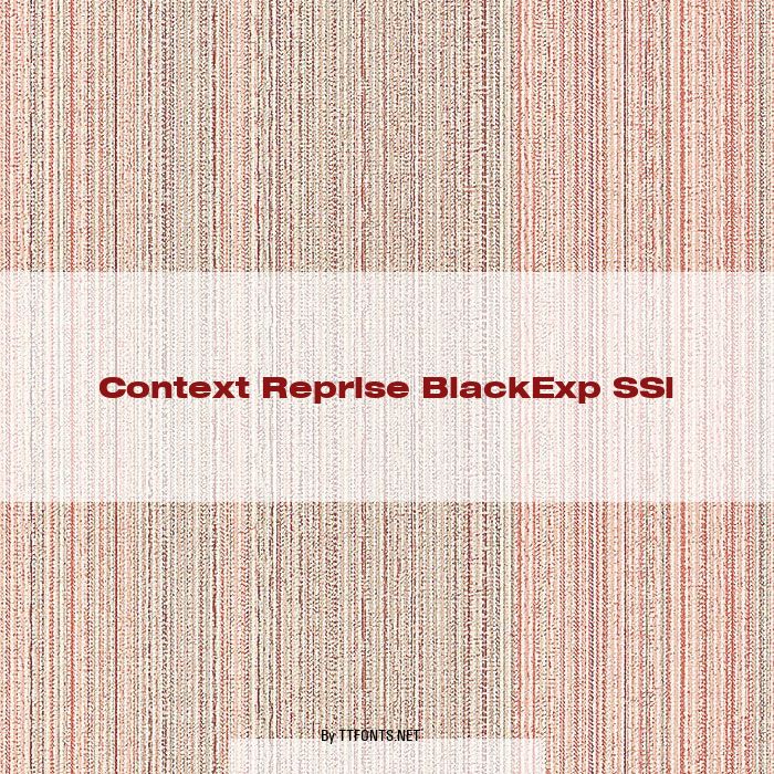 Context Reprise BlackExp SSi example
