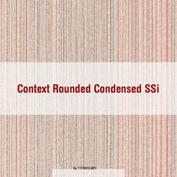 Context Rounded Condensed SSi example