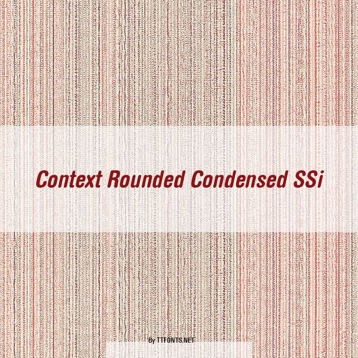 Context Rounded Condensed SSi example