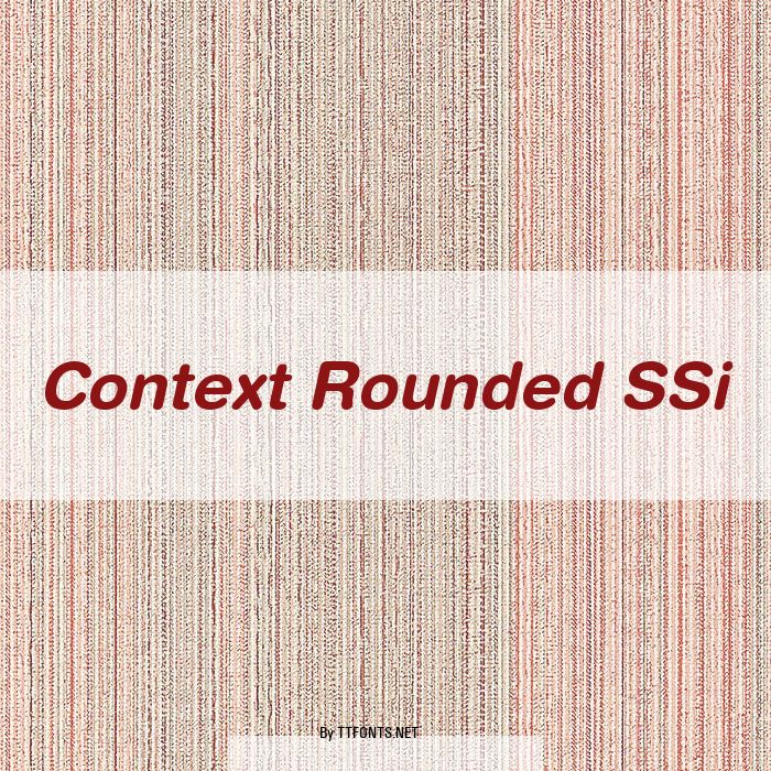 Context Rounded SSi example
