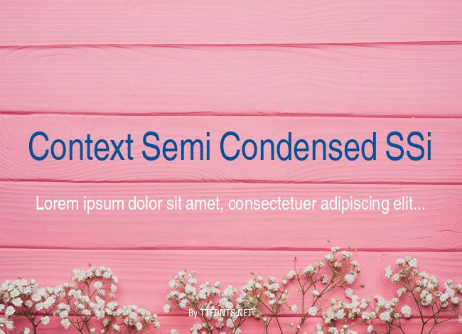 Context Semi Condensed SSi example