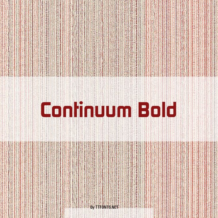Continuum Bold example