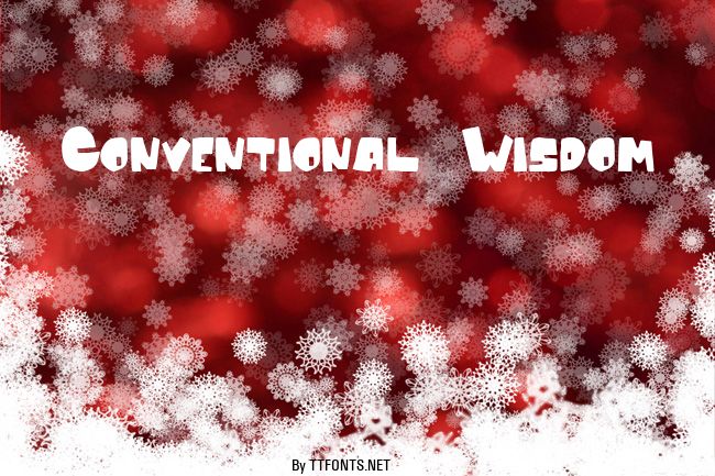 Conventional Wisdom example