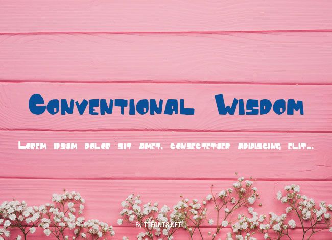 Conventional Wisdom example