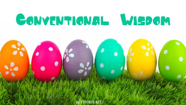 Conventional Wisdom example