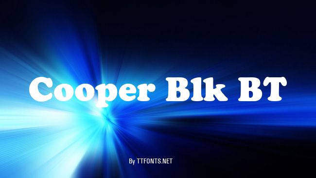 Cooper Blk BT example