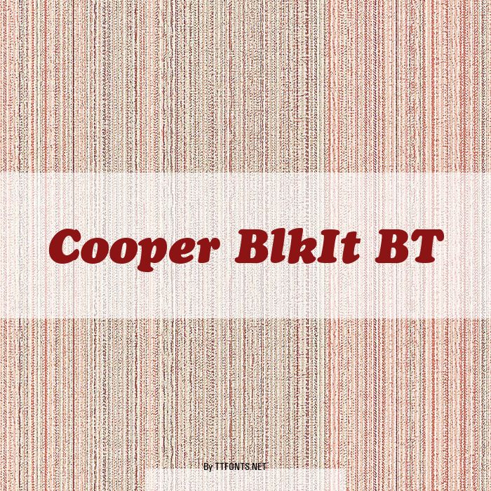 Cooper BlkIt BT example