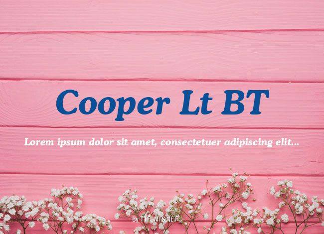 Cooper Lt BT example