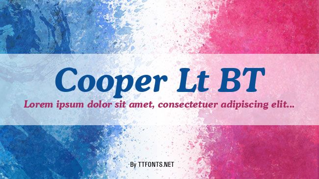 Cooper Lt BT example