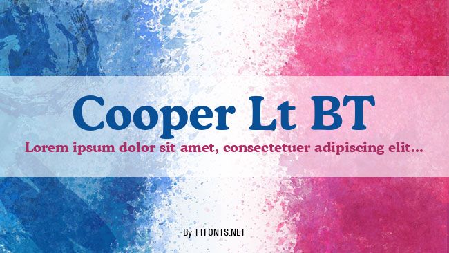 Cooper Lt BT example