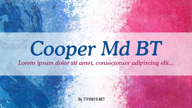 Cooper Md BT example