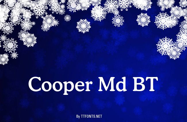 Cooper Md BT example