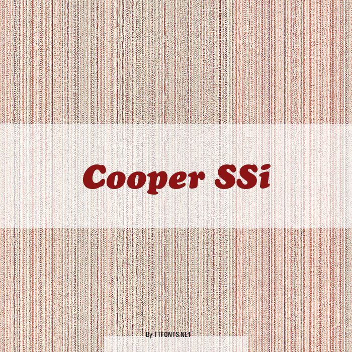 Cooper SSi example