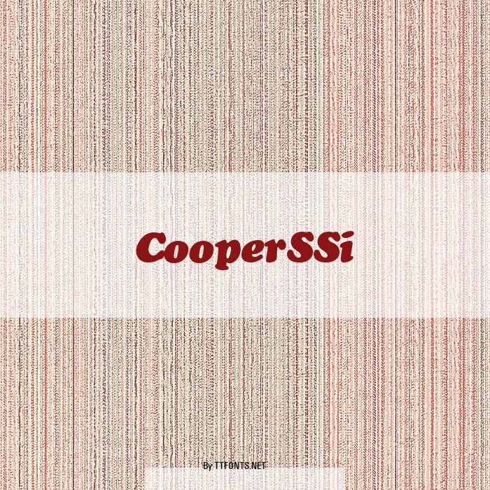 Cooper SSi example
