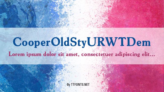 CooperOldStyURWTDem example