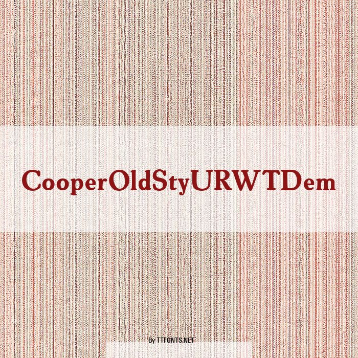 CooperOldStyURWTDem example