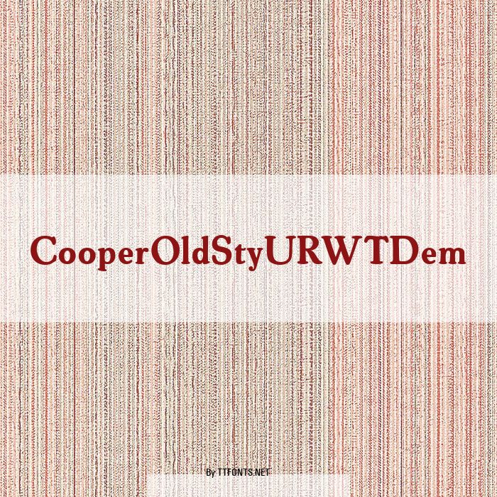 CooperOldStyURWTDem example