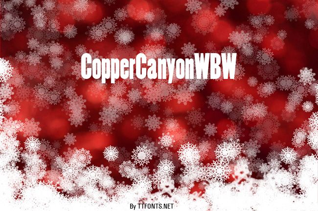 CopperCanyonWBW example