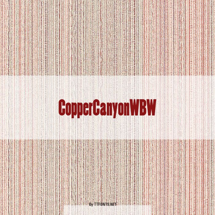 CopperCanyonWBW example