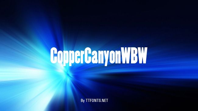 CopperCanyonWBW example