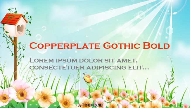Copperplate Gothic Bold example